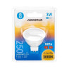 Żarówka LED MR16 3W 3000K 250lm z białą obudową i dwoma pinami trzonka