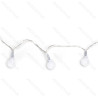 Lampa sznurkowa 100 LED w mlecznych kulkach multikolor z przeźroczystym kablem i pojemnikiem na baterie