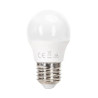 Żarówka LED G45 z gwintem E27, biały plastikowy korpus i mleczna bańka
