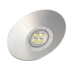 Lampa przemysłowa LED 200W czarna aluminiowa z szerokim kloszem
