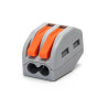 Szaro-pomarańczowe listwy zaciskowe PCT-212 w zestawie 5 sztuk
