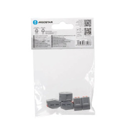Szaro-pomarańczowe listwy zaciskowe PCT-212 w zestawie 5 sztuk