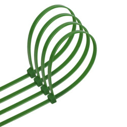 Zielone nylonowe opaski zaciskowe o wymiarach 3,6x150 mm w opakowaniu 40 sztuk