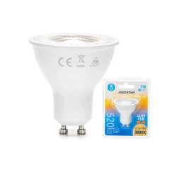 Biała żarówka LED GU10 7W 3000K 60 stopni w opakowaniu