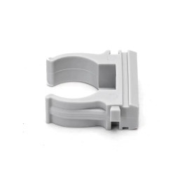 Szary zacisk do rur PVC w kształcie litery U, średnica 20 mm