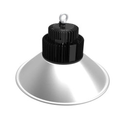 Lampa przemysłowa LED 100W z czarnym radiatorem i srebrnym reflektorem