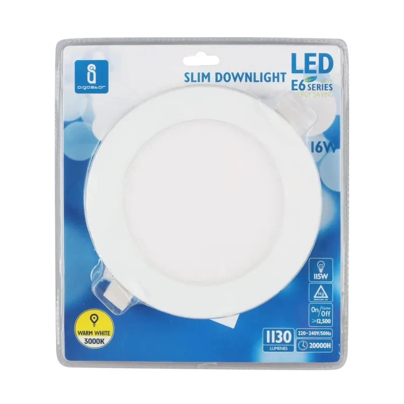 biały okrągły panel LED podtynkowy LED 9W