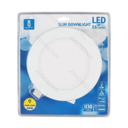biały okrągły panel LED podtynkowy LED 9W