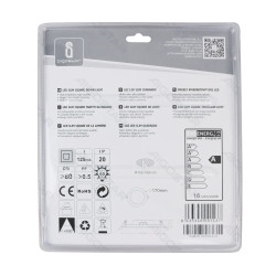 biały okrągły panel LED podtynkowy LED 9W