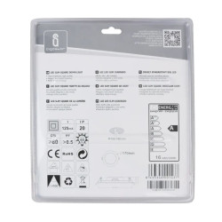 biały okrągły panel LED podtynkowy LED 9W