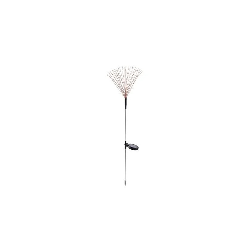 Lampa solarna LED czarno-miedziana o długości 84 cm do ogrodu z wbudowanym panelem solarnym