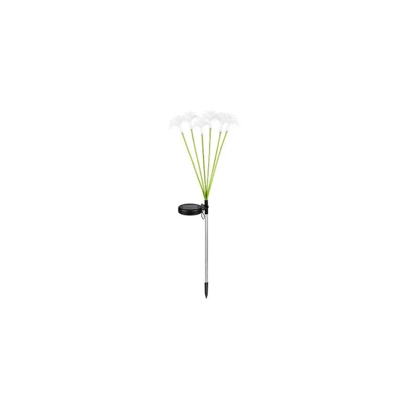 Lampa solarna LED zielono-biała zasilana energią słoneczną, długość 77 cm, z czujnikiem zmierzchu