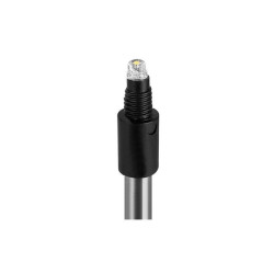 Lampa solarna LED z przezroczystym kloszem w kształcie dmuchawca na wbijanym stojaku z panelem solarnym
