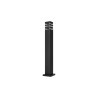 Czarna stojąca lampa ogrodowa z oprawą E27, wysokość 81 cm, stabilna podstawa