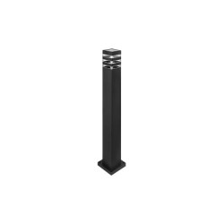 Czarna stojąca lampa ogrodowa z oprawą E27, wysokość 81 cm, stabilna podstawa