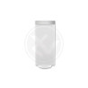 biało-srebrna lampa ogrodowa prostokątna 200x80x80 mm z tworzywa PC