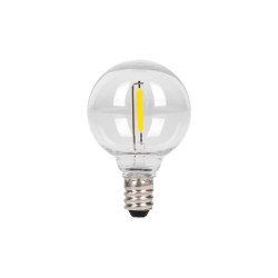 Przezroczysta żarówka LED filamentowa z trzonkiem E12 i bańką G40