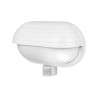biała oprawa ścienna z czujnikiem ruchu i kloszem z poliwęglanu
