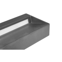 grafitowa oprawa LED 6W z prostokątną aluminiową obudową i mlecznym kloszem