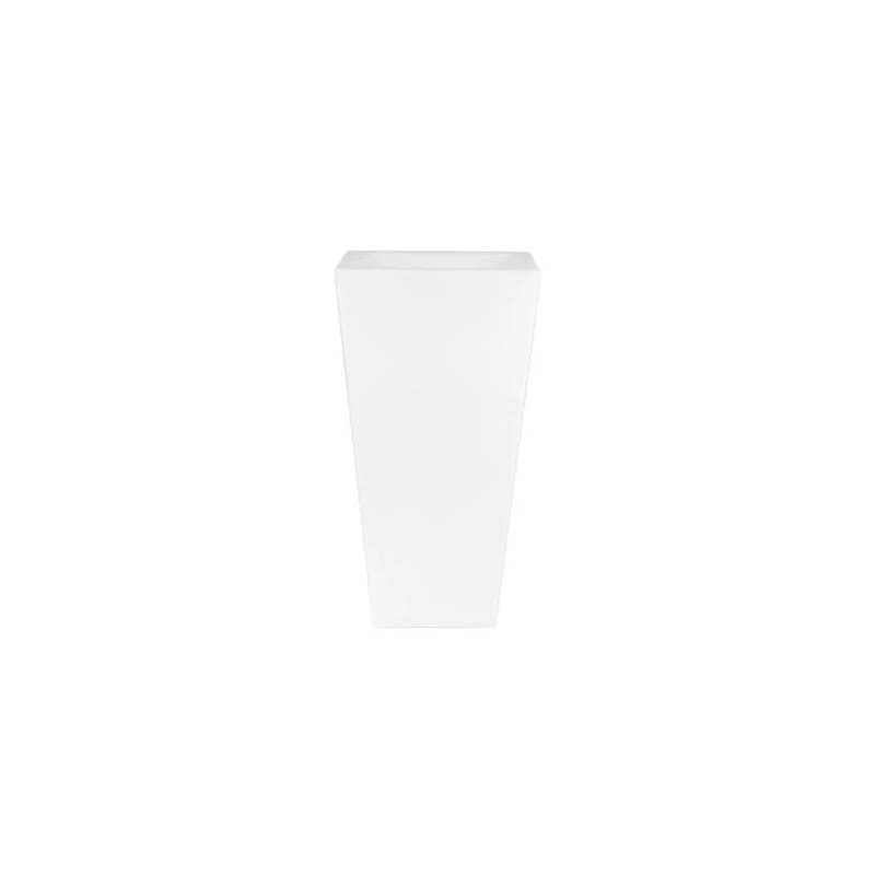 Biała donica LED 30x50 cm z kablem i zasilaczem do ogrodu