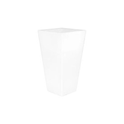 Biała donica LED 30x50 cm z kablem i zasilaczem do ogrodu