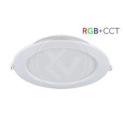 biały okrągły panel LED RGB+CCT do montażu sufitowego