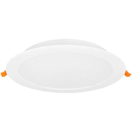 okrągły biały panel LED 18W z białą ramką i mlecznym kloszem