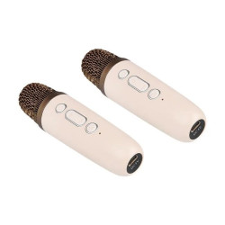 Beżowy głośnik Bluetooth 3W z kolorowym podświetleniem i dwoma mikrofonami