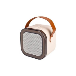 Beżowy głośnik Bluetooth 3W z kolorowym podświetleniem i dwoma mikrofonami