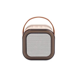Beżowy głośnik Bluetooth 3W z kolorowym podświetleniem i dwoma mikrofonami