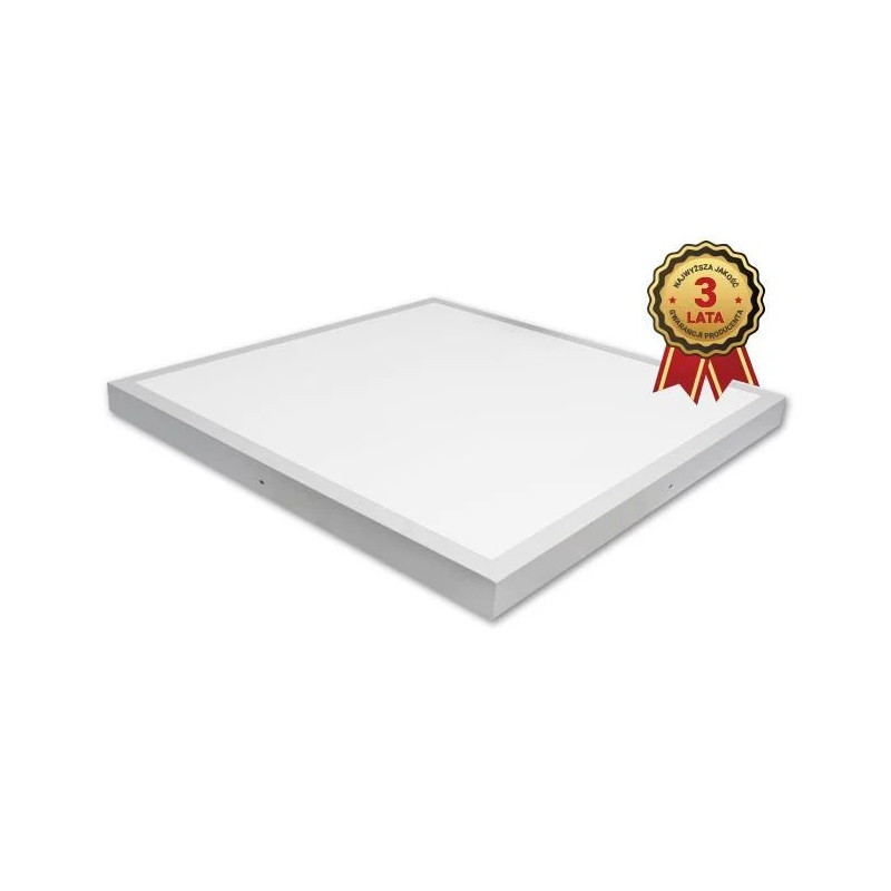 biały panel LED natynkowy 600x600 mm do montażu sufitowego