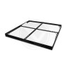 czarny natynkowy panel LED 600x600 mm na białym tle