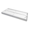 Biały panel LED natynkowy o wymiarach 300x600 mm z gładką powierzchnią i niewielką grubością