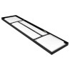 Czarny panel LED natynkowy prostokątny o wymiarach 300x1200 mm