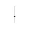 Czarny, wąski kinkiet LED ścienny o długości 120 cm