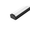 Czarny kinkiet LED ścienny o smukłej konstrukcji i długości 90 cm