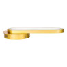 Złoty kinkiet LED 43 cm widok z przodu i pod kątem
