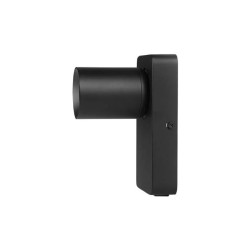 czarny matowy kinkiet z regulowanym reflektorem i portami USB A+C z boku