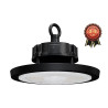 czarna lampa LED High Bay 100W 5000K z oczkiem montażowym i aluminiową obudową