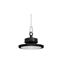 czarna lampa LED High Bay 100W 5000K z oczkiem montażowym i aluminiową obudową