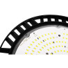 czarna lampa LED High Bay 100W 5000K z oczkiem montażowym i aluminiową obudową