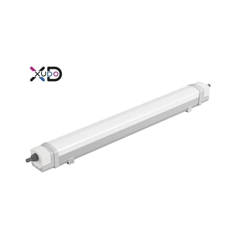 biała lampa LED o długości 125 cm z zabezpieczeniem IP65