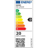 biała lampa LED 645 mm z kablem i osłoną IP65