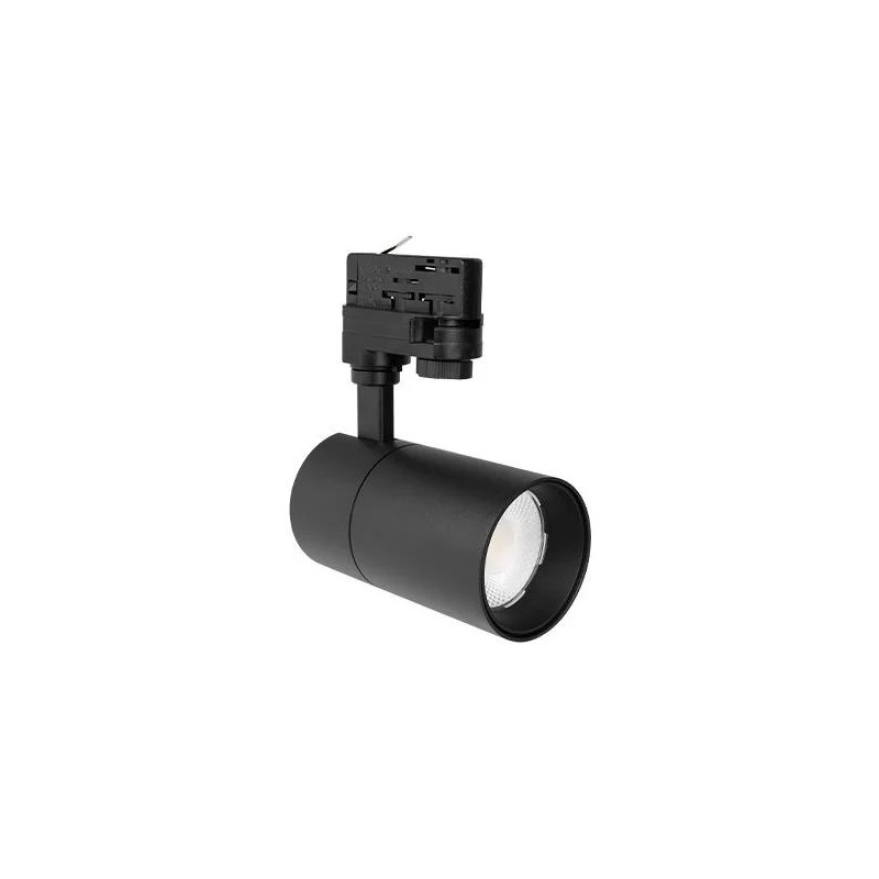czarny reflektor LED do systemu szynowego z regulacją barwy światła