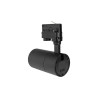 czarny cylindryczny reflektor LED do trójfazowego systemu szynowego z trzonkiem GU10