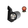 Czarny matowy reflektor LED 30W z modułem LED COB zamontowany na szynie 3-fazowej