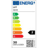 biały reflektor LED 30W z mocowaniem do 3-fazowej szyny, o matowym wykończeniu