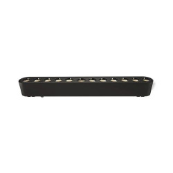 Czarna lampa LED do systemu tracklight 48V o smukłym kształcie i 12W