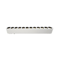biała matowa lampa LED 12W do systemu Magnetic tracklight 48V widok z przodu