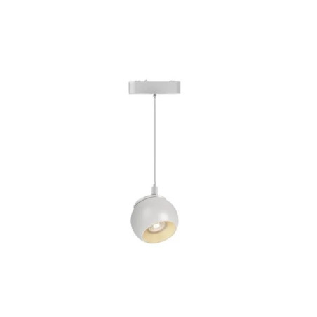 Biała wisząca lampa LED z regulowaną linką i obrotową oprawą